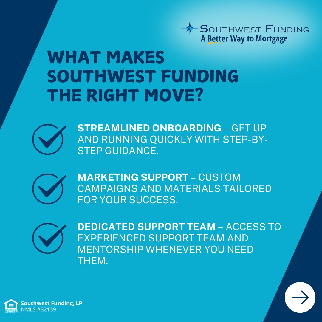swfunding1's tweet image. Support that works as hard as you do. 🤝
At SWF, our team has your back—from training to underwriting and beyond. Ready to experience the difference?
.
.
.
#UnmatchedSupport #SWFStrong #LoanOfficerTools #MortgageCareers #WeveGotYourBack
