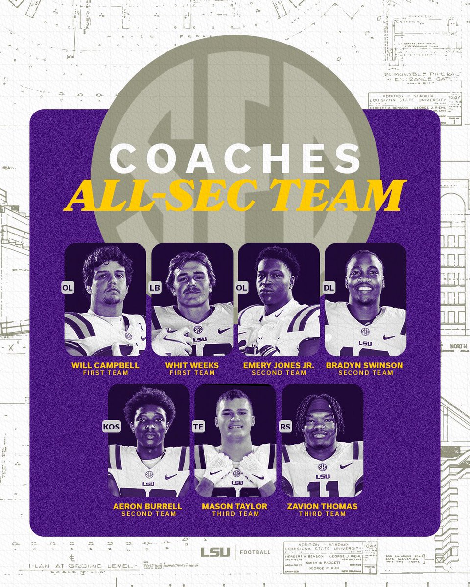 LSU has seven players on the Coaches All-SEC Teams