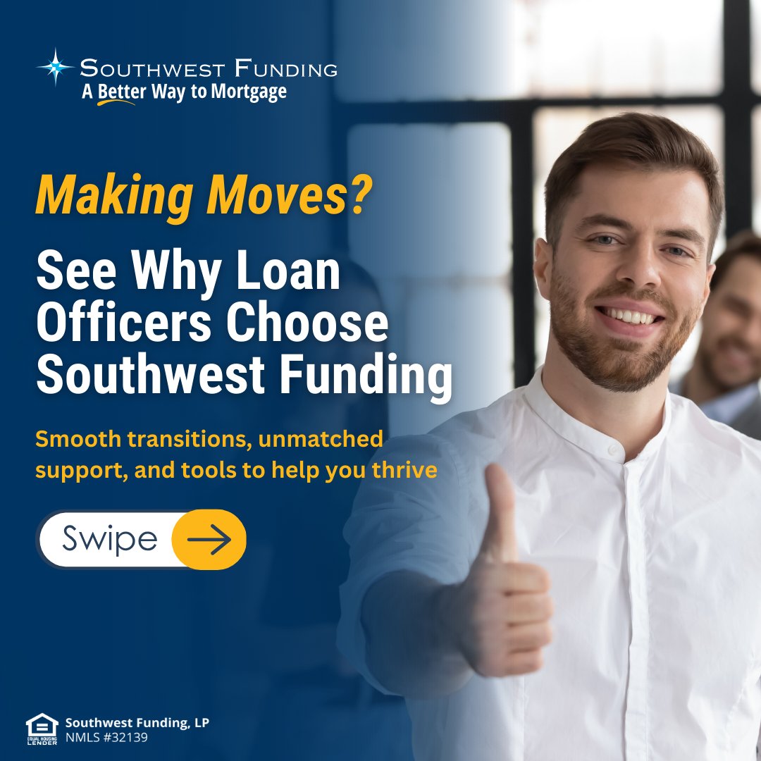 swfunding1's tweet image. Support that works as hard as you do. 🤝
At SWF, our team has your back—from training to underwriting and beyond. Ready to experience the difference?
.
.
.
#UnmatchedSupport #SWFStrong #LoanOfficerTools #MortgageCareers #WeveGotYourBack