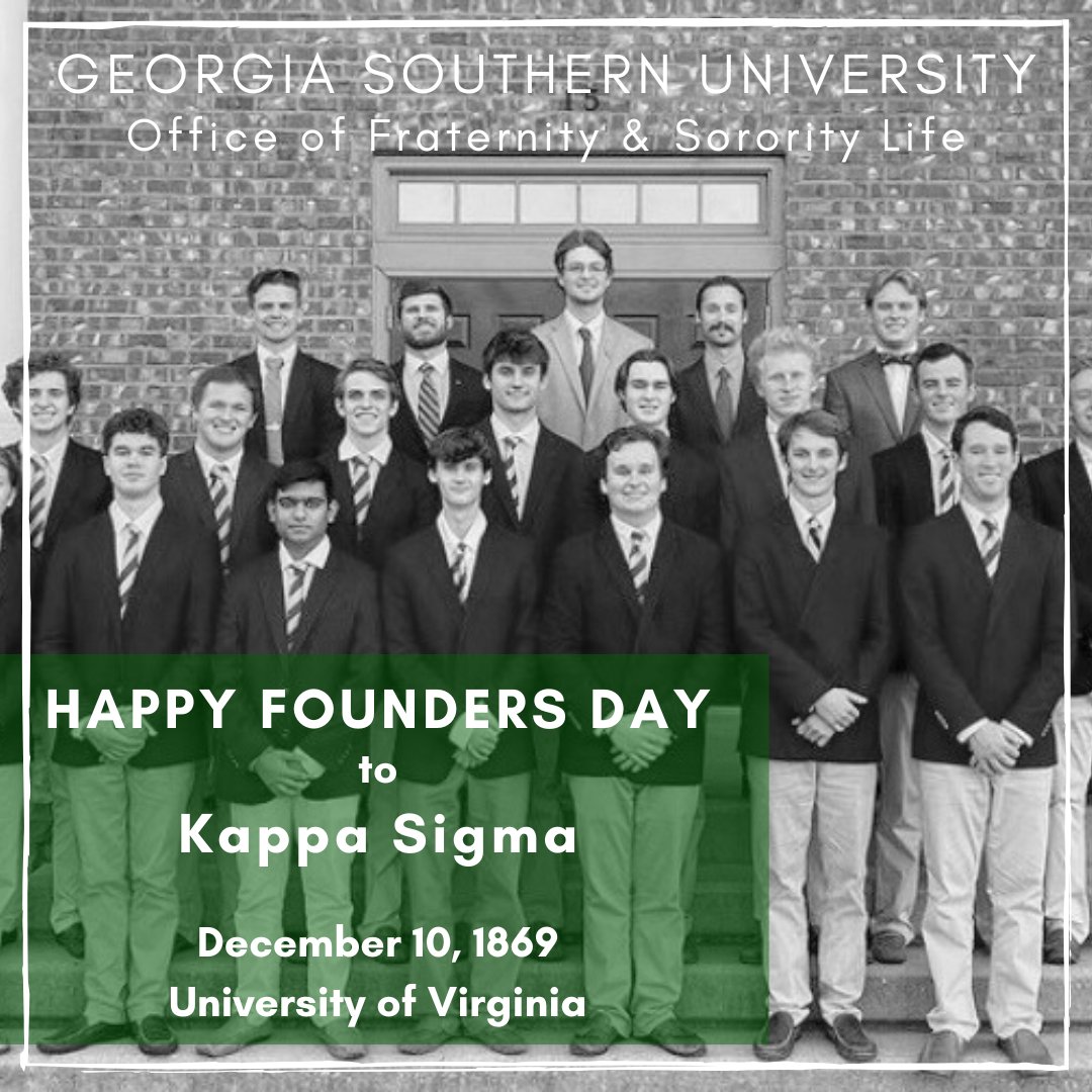 Wishing the men of Kappa Sigma on both of our campuses a happy Founders Day!

#GSFSLife #TrueBlue #StatesboroCampus
