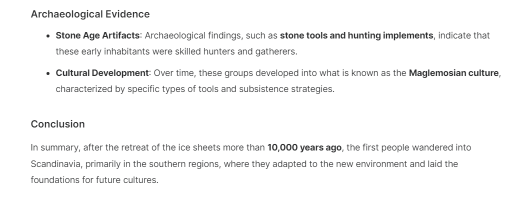 JohnnyHeinlein's tweet photo. I ask YouChat:

When and where did the first people wander into what is now Scandinavia, after the ice shee retreated more than 10.000 years ago? https://t.co/trTq1e6Yb3