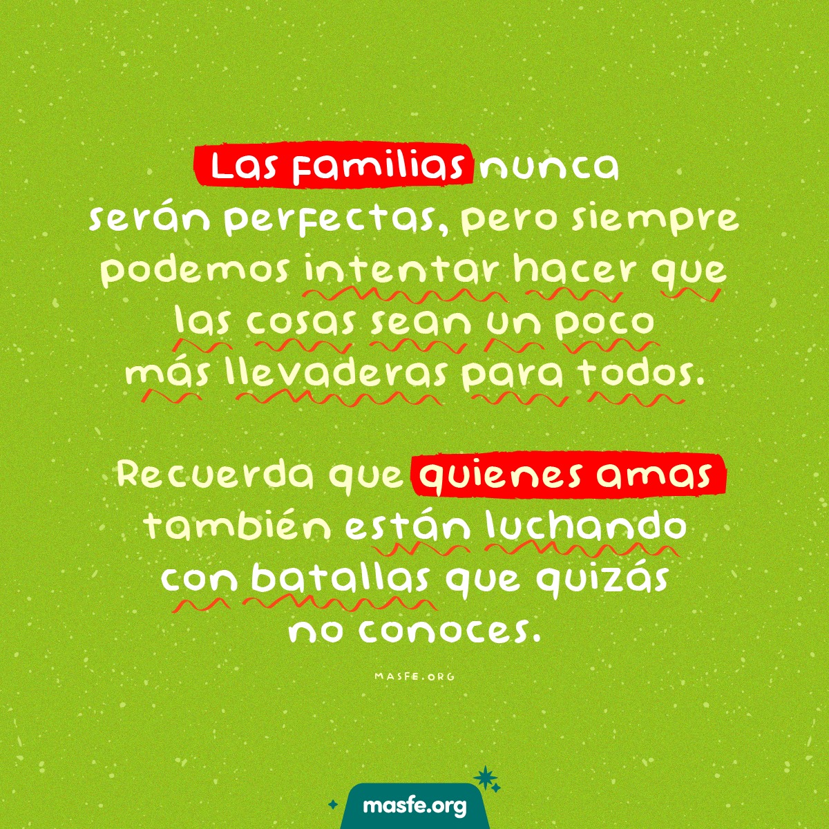 Masfe_org's tweet image. Perdonar no siempre es fácil y menos a los que más amas, pero todo es posible con ayuda divina.

#perdon #perdonar #sanar #masfe #familia #amar #sud #confiarendios