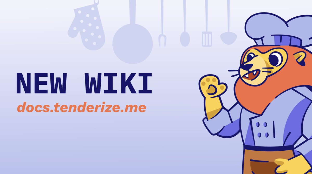Chefs, we have revamped our documentation portal. 

🥩Stake to your favorite validators
🎨Create your own LSTs
🔁Liquidity for it all with TenderSwap. 

Learn about it all in our new documentation