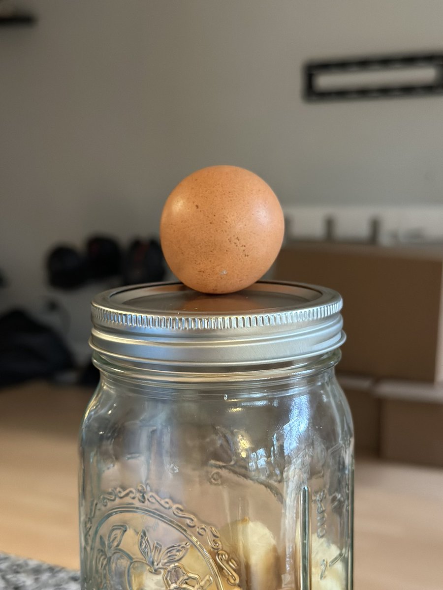 richardsusanto's tweet image. Ever seen an “almost” perfectly round egg? Nature’s little surprise! Found one this morning when making breakfast. 

The chance to find a perfectly round egg is 1 in a billion. 

#OddlySatisfying #PerfectEgg