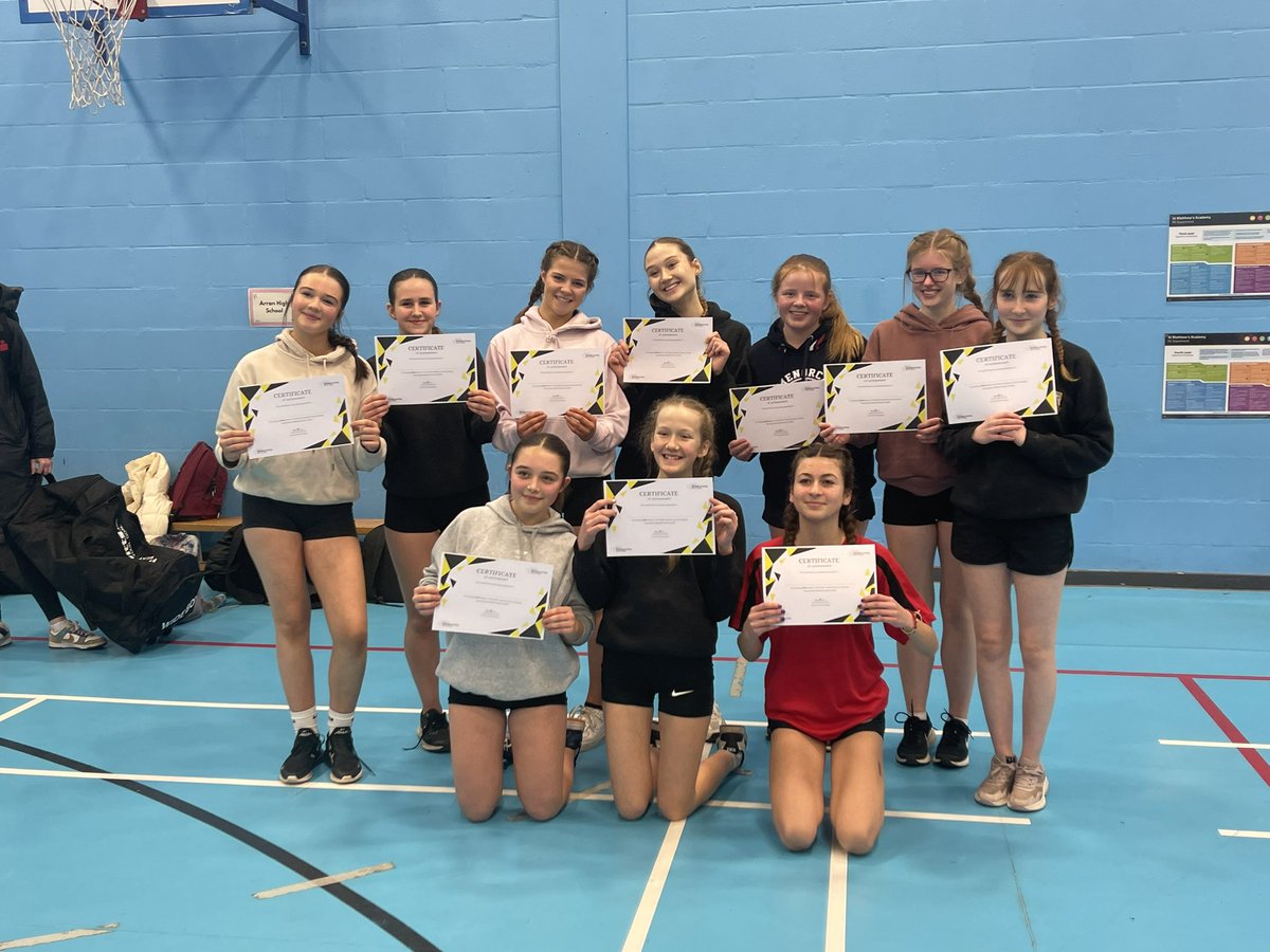 NAActiveSchools's tweet photo. #NAEvents 💛🖤

Well done to @arranhighpe who finished top of the table in a competitive but good spirited Netball event. Huge well done and thank you to all staff, volunteers and @StMattPE for hosting.

🥇 @arranhigh 
🥈 @StMatthewsAc 

@NetballScotland @sportscotland https://t.co/PtceFZpTH4