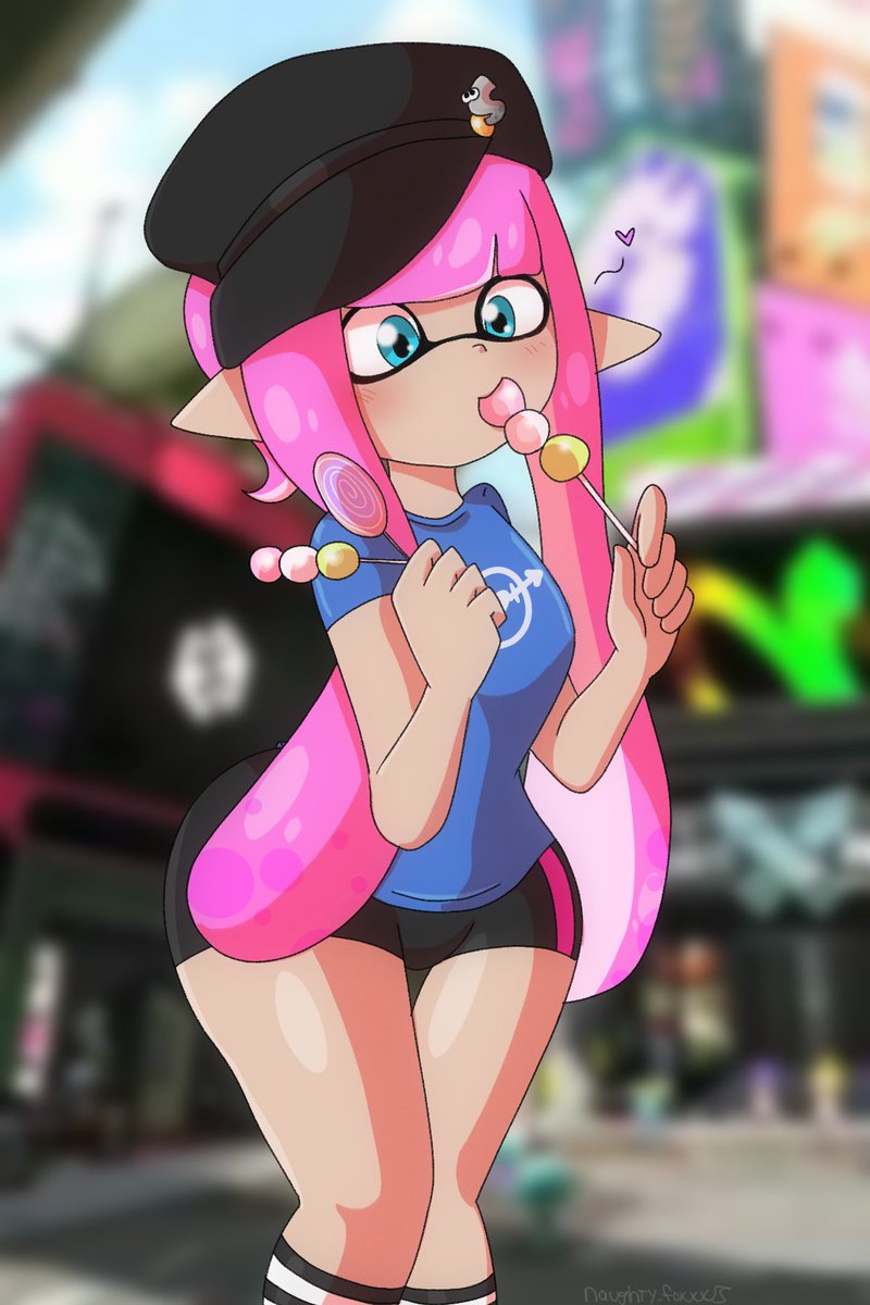 SquidViolet's tweet photo. "Heey! Hope you're all having a good day today!

Christmas is coming soon, can't wait to score some candy canes and share them with a special someone!~"

🎨@/naughty_foxxx https://t.co/5ZBBioOnDN