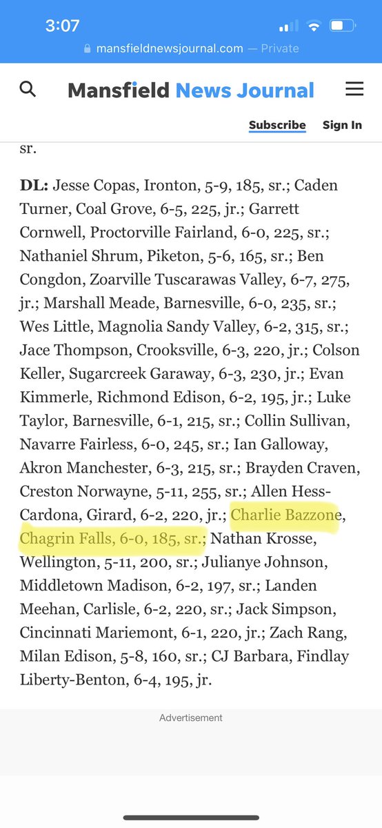 Charlie Bazzone (@charliebazzone) on Twitter photo Grateful to be named honorable mention All Ohio for DL after missing 4 games this season. <a href="/FootballChagrin/">Chagrin Football</a> <a href="/Zack_lesko/">Zesko</a> <a href="/Jts7kick/">Coach John Scott</a> <a href="/CoachLaseak/">CoachLaseak</a> <a href="/morr_movement_/">Trevor Morrison</a> Grateful to be named honorable mention All Ohio for DL after missing 4 games this season. <a href="/FootballChagrin/">Chagrin Football</a> <a href="/Zack_lesko/">Zesko</a> <a href="/Jts7kick/">Coach John Scott</a> <a href="/CoachLaseak/">CoachLaseak</a> <a href="/morr_movement_/">Trevor Morrison</a>