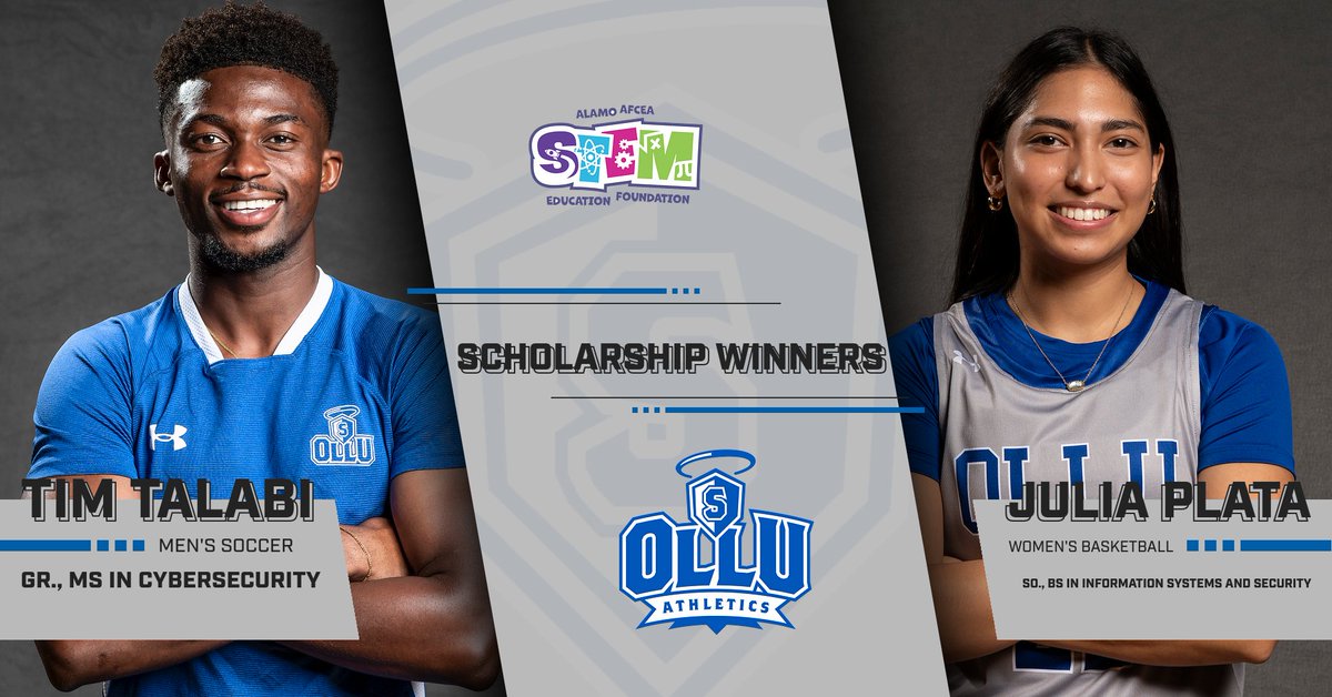 Congrats to #OLLUSoccer's Tim Talabi and #OLLUBasketball's Julia Plata, who received scholarships from the Alamo AFCEA Education Foundation that provides educational incentives, opportunities and assistance for people in STEM disciplines.