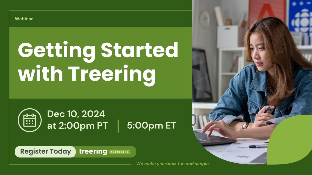 Just starting your yearbook now? No need to worry about it, we’ll walk you through the process from start to finish. 

Register for the live webinar:
ow.ly/ZY9h50UoA1b