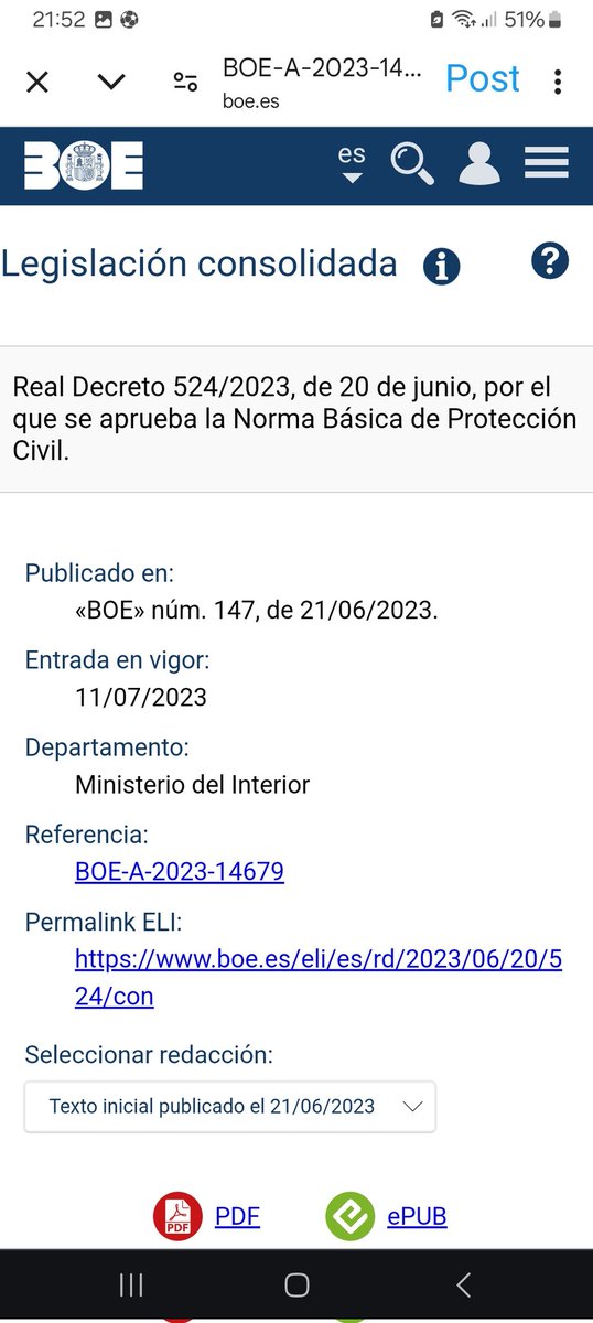 MoisesP03344057's tweet photo. @marma_sae @raberval @ikerikofriker Lea la ley y la Norma Básica de Protección Civil, la Generalitat no puede declarar el nivel 3, solo puede solicitarlo, al igual que puede pedirlo la Delegada del Gobierno. El único que puede declararlo,incluso, por propia iniciativa es el Ministro del Interior. https://t.co/sDP9o2h2ud