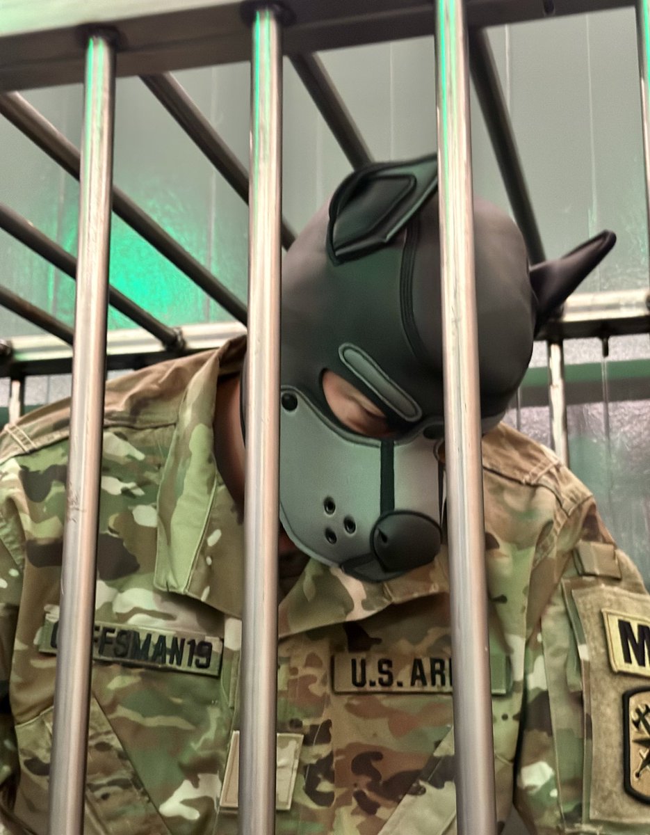 Defeated, caged pup 🔒