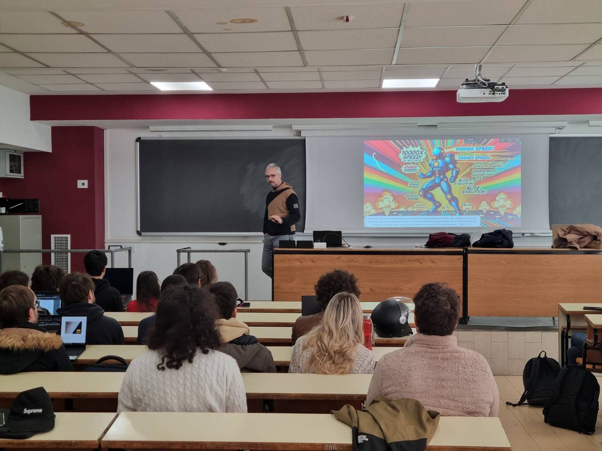 Great day at #sapienza talking about fuzzing, JS, and V8 bugs! <a href="/dcdelia/">Daniele Cono D'Elia</a>