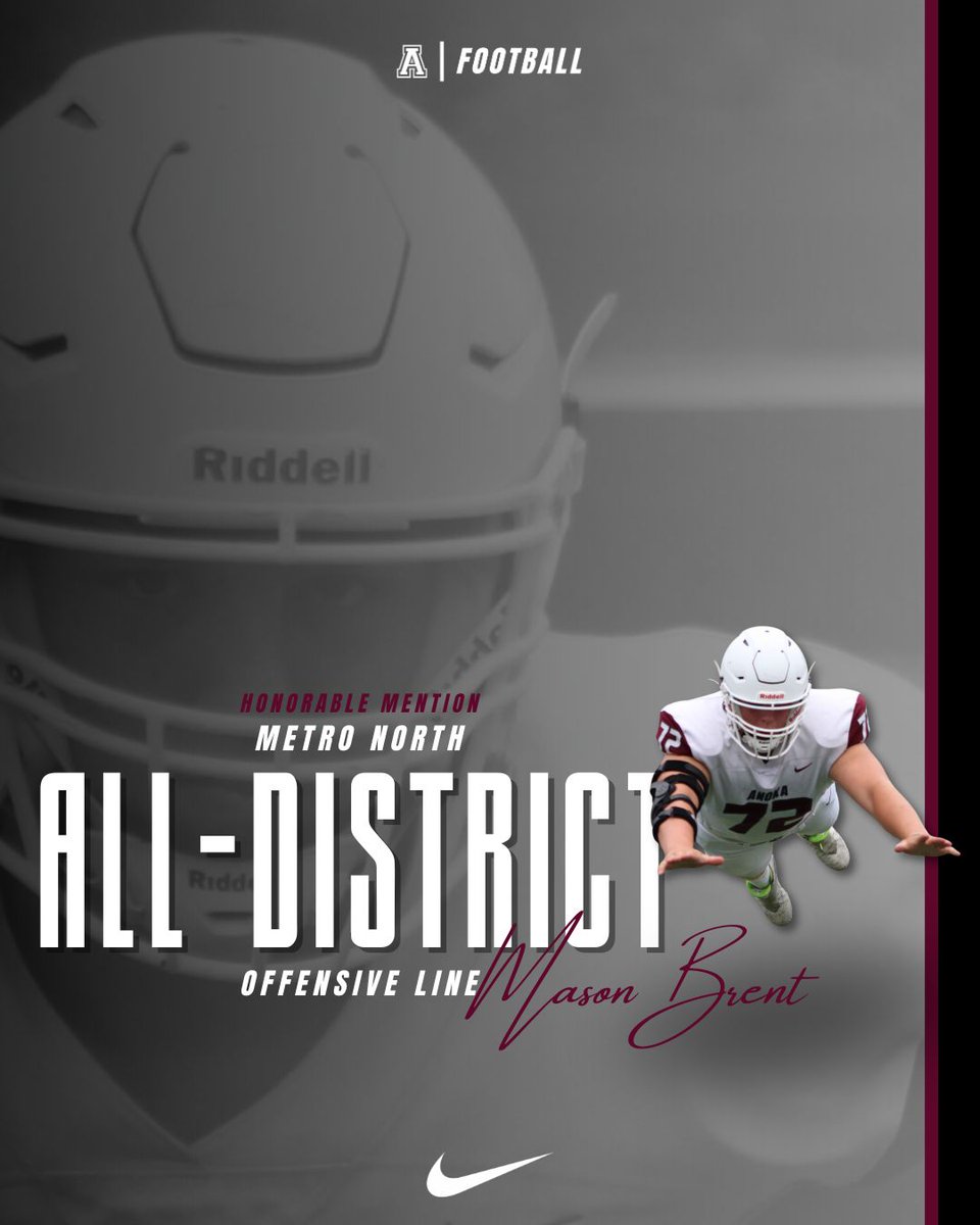 Congratulations to Mason Brent on being named Honorable Mention Metro North All-District Offensive Lineman. Great work Mason! #EAT