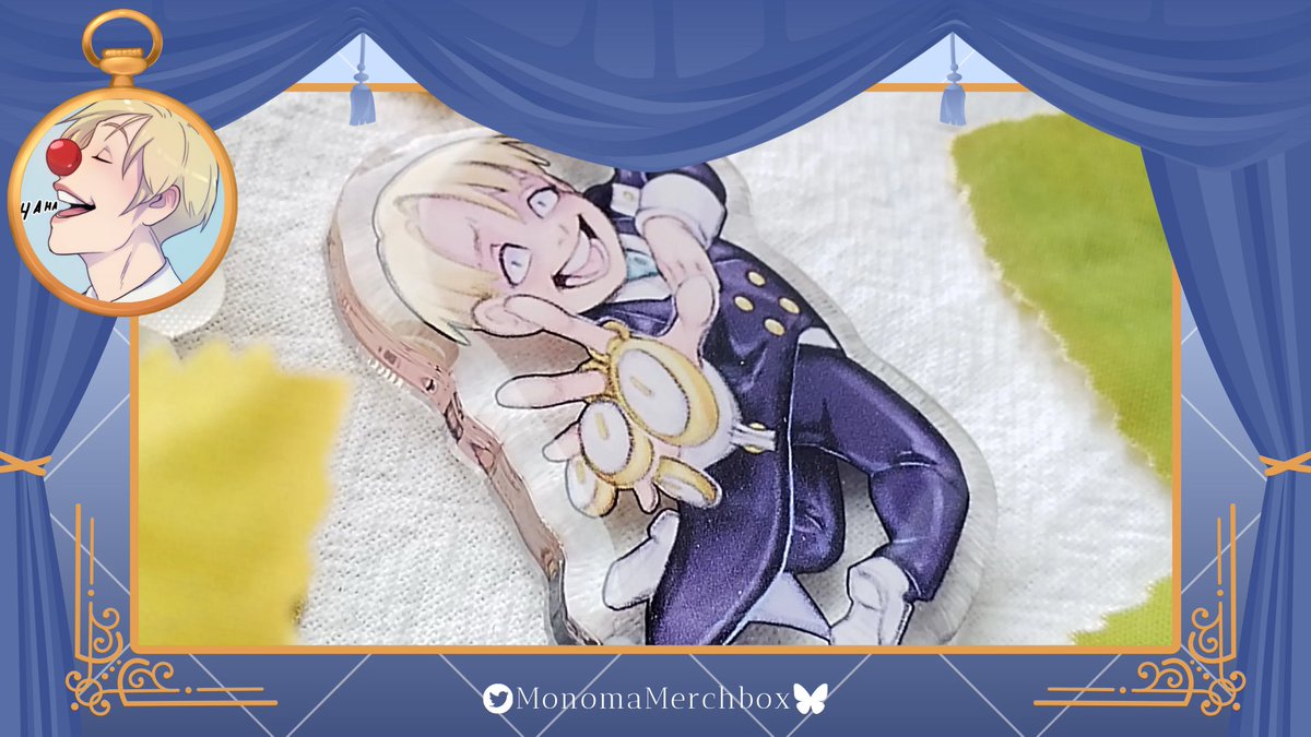 MonomaMerchbox's tweet photo. ✨PRODUCTION UPDATE✨

Who is Monoma if not a man with 1,000 faces?

Display this chaotic gremlin at his wildest with this acrylic charm designed by @teallinum! 🩵 https://t.co/Kqt1n59JqS
