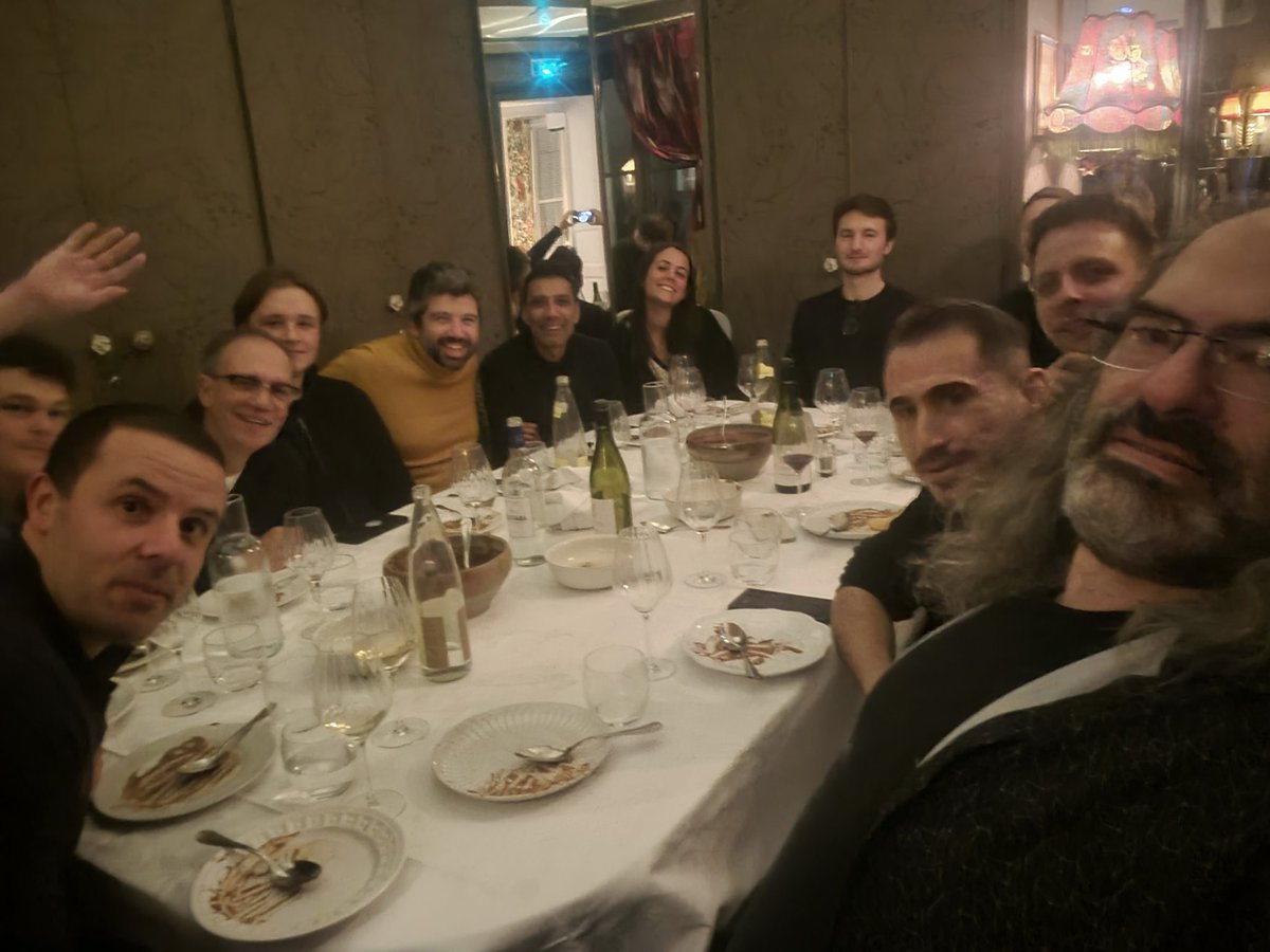 16 people at a table for 12.