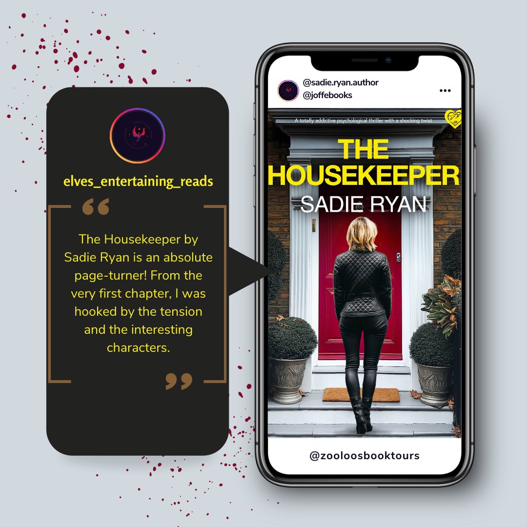 ZooloosBT's tweet photo. Today on the book tour for #TheHousekeeper we saw  fab posts by @kirstylock2  ~ You can read all the reviews here ~ https://t.co/T8ubNCiQHi   

Up next is @cookiebiscuit @ramblingmads @staceywh100 who will close the tour! See you then!

@The__SadieRyan @JoffeBooks https://t.co/G8A5sJ9s3E