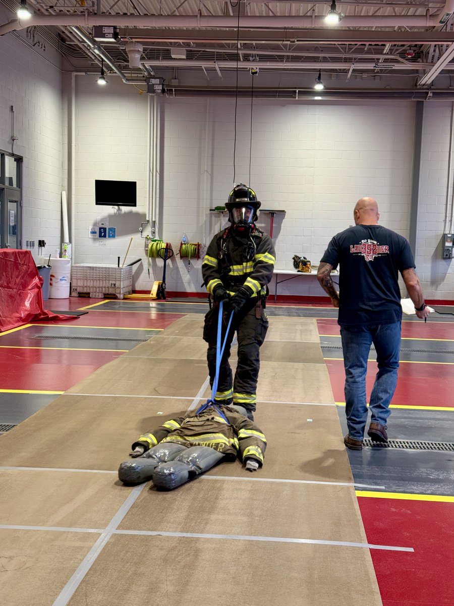 FishersFireDept's tweet image. This week, Fishers firefighters are completing the Work Performance Evaluation, a fitness test simulating real-life emergencies. From crawling in darkness to pulling hoses, these nine stations ensure they're always ready to protect and serve. #FishersFire