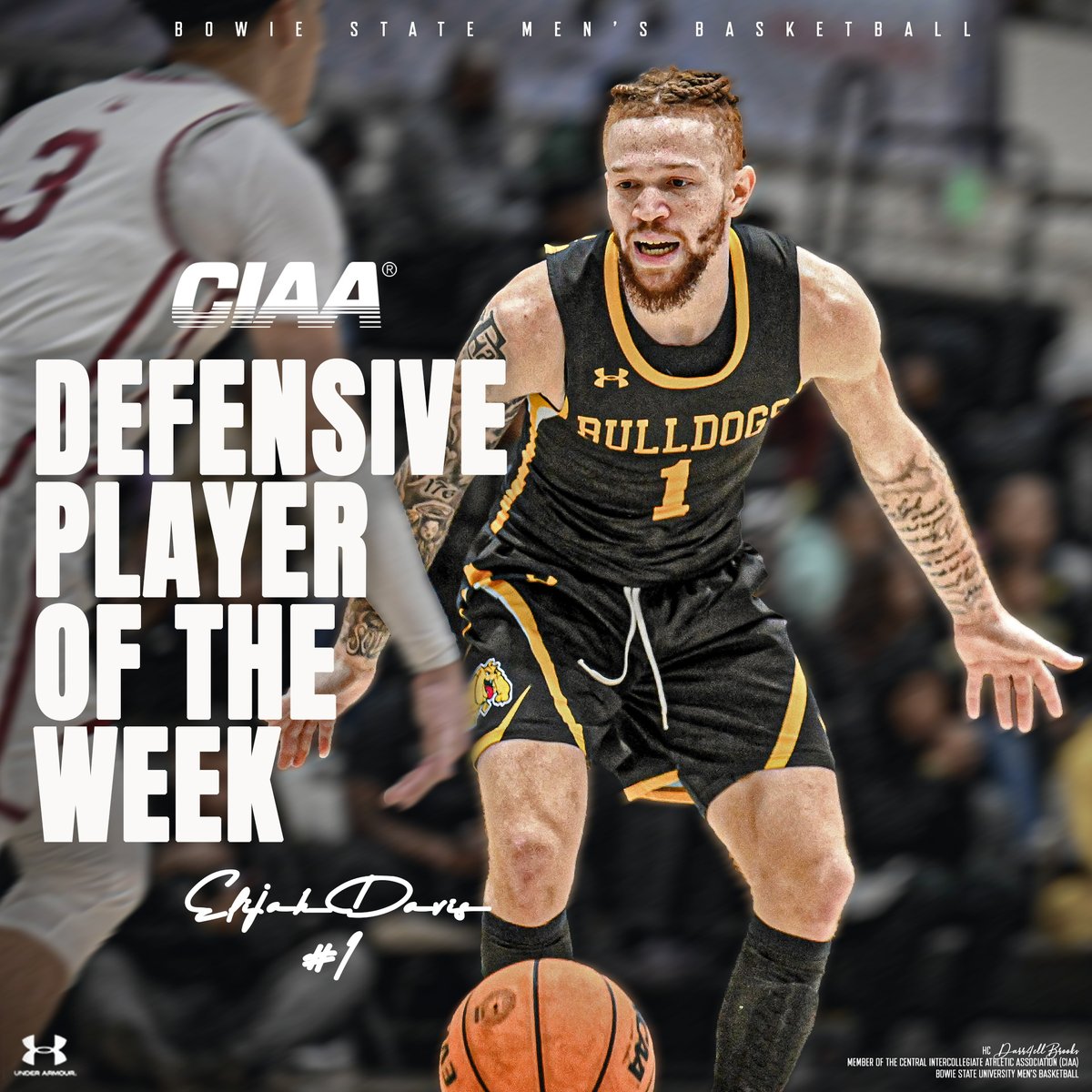 Congrats to Elijah Davis on being named the CIAA's 𝗗𝗲𝗳𝗲𝗻𝘀𝗶𝘃𝗲 𝗣𝗹𝗮𝘆𝗲𝗿 𝗼𝗳 𝘁𝗵𝗲  𝗪𝗲𝗲𝗸!

📰 | shorturl.at/yCb7U

#BulldogNation | #BiteDown
