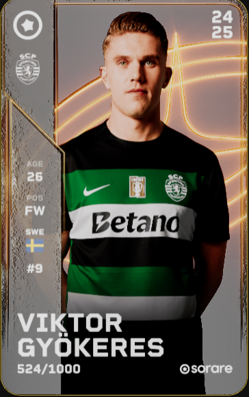 OMG maybe best FW in game Victor #Gyokeres only for 20 essence 😅
Many thanks <a href="/Sorare/">Sorare</a>

Btw: I don´t understand logic of Tiers, never got player belongst to propper tier :)