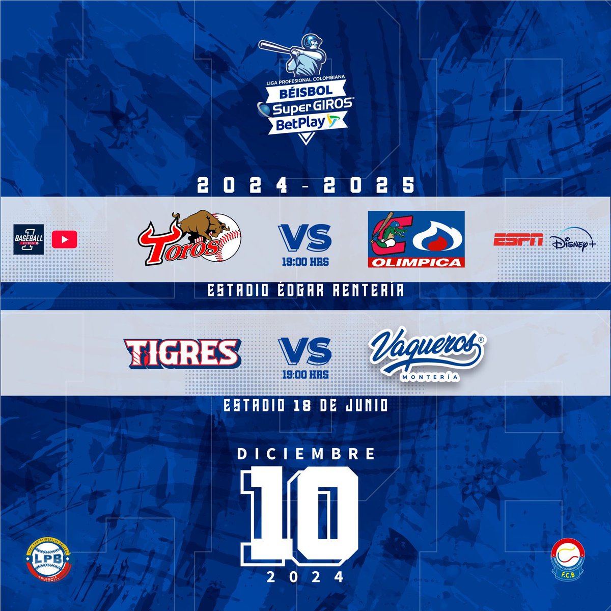 ¿Fanáticos preparados para una jornada más? No te pierdas las emociones de la LPB te esperamos en el estadio 👀⚾️