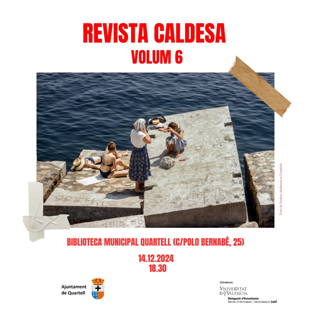 🤗No parem, no parem, no parem!

Aquest dissabte, dia 14 de desembre, estarem presentant el número 6 de la revista a la biblioteca municipal de Quartell. A les 18:30 hores, que és l'hora del café de la vesprada. Esteu totes convidades a vindre!