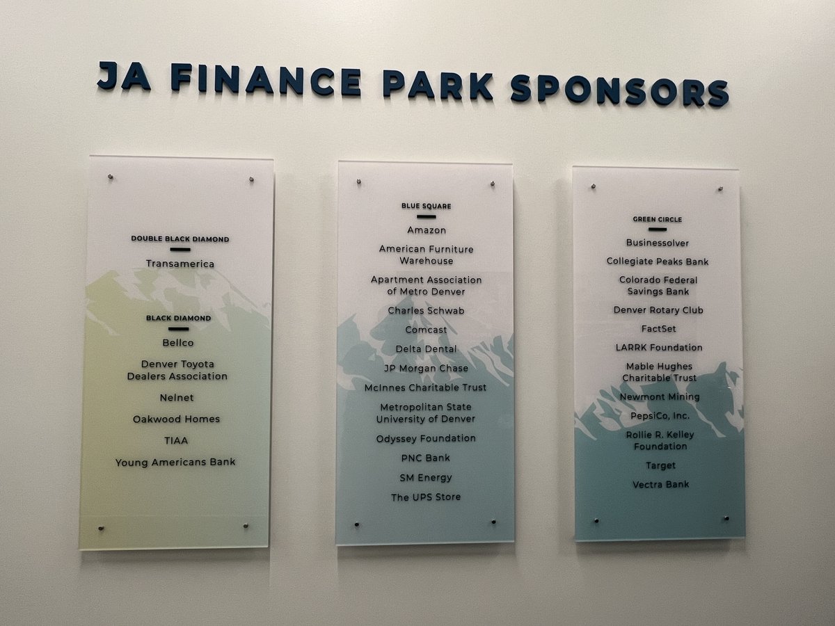 AAMD is proud to support <a href="/JARockyMountain/">Junior Achievement-Rocky Mountain</a> through an annual sponsorship of their new Finance Park in Greenwood Village.  Junior Achievement is a national organization that trains the next generation in financial literacy and independence.  Learn more  at ow.ly/vS4z50Uoxtq