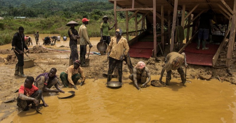 ADFmagazine's tweet photo. Ghana struggles to battle the scourge of foreign-driven galamsey gold mining that continues to pollute the country and threaten the economy.