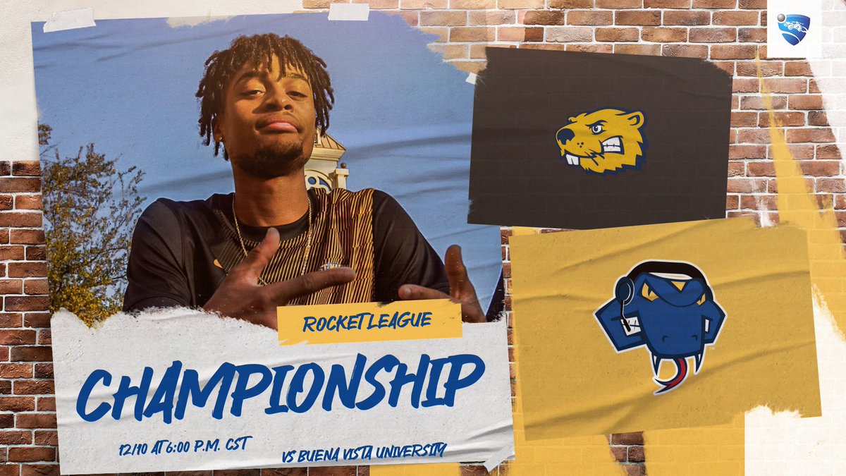St. Mary's Esports (@stmuesports) on Twitter photo Rocket League heads to the <a href="/ECAC_Esports/">ππππ ππ¦π£π’π₯π§π¦</a> grand finals against Buena Vista in a best of 7 game series. Perfect 10-0 season and championship on the line.
π 12/10 @ 6:00PM CST
πΊ twitch.tv/stmuesports
<a href="/StMarysU/">St. Mary's University</a> | #FangsOut π Rocket League heads to the <a href="/ECAC_Esports/">ππππ ππ¦π£π’π₯π§π¦</a> grand finals against Buena Vista in a best of 7 game series. Perfect 10-0 season and championship on the line.
π 12/10 @ 6:00PM CST
πΊ twitch.tv/stmuesports
<a href="/StMarysU/">St. Mary's University</a> | #FangsOut π