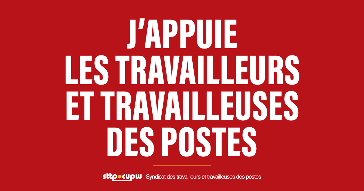 aefo_unite62's tweet photo. J'appuie les travailleurs et travailleuses des Postes. https://t.co/jHo0UWPhnw