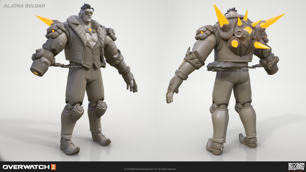 aljonab_art's tweet photo. It was an honor to work on the first skin for the new tank hero for Overwatch 2 - Hazard Mobster
Weapon is done by the talented Johnathan Kuo
Big tanks to everyone Blizzard and team 4  who helped along the way
https://t.co/4S3oOVuzcv https://t.co/u1QgqyaBDm
