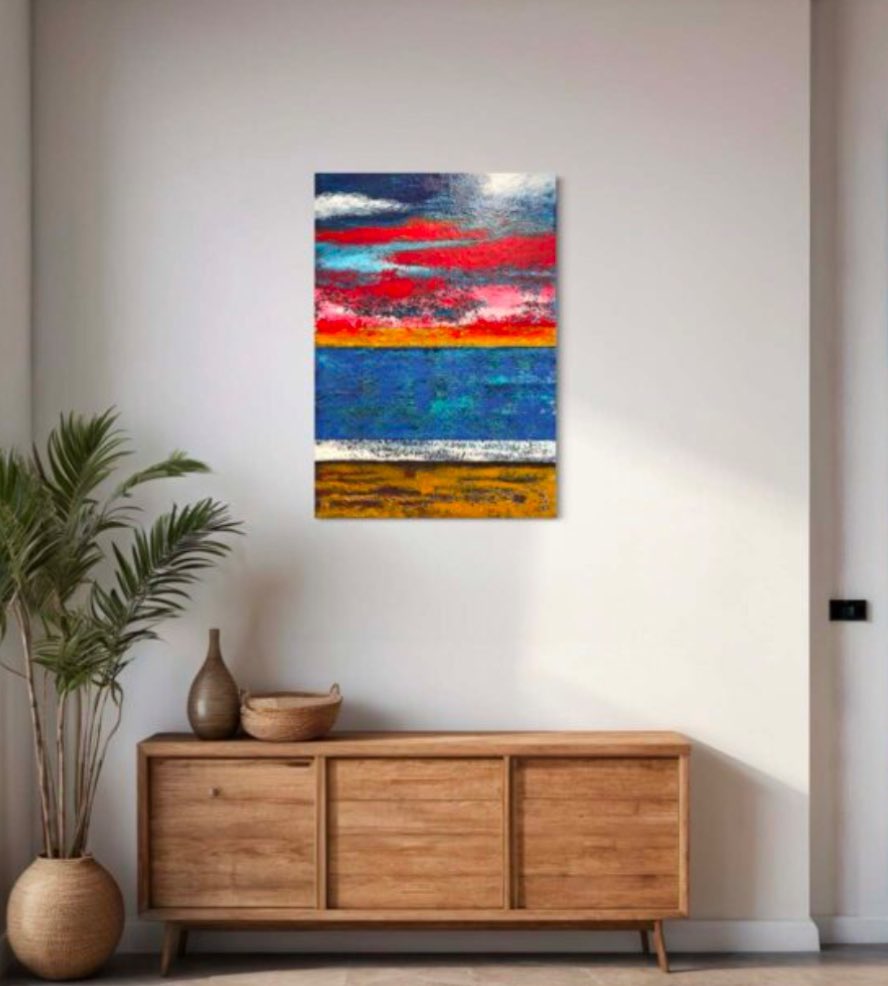 On The Shoreline At Dusk krismercerart.co.uk/art/product/on… #landscapepainting #nottinghamartist #abstractartist #homedecor #affordableart #originalart #ukartist #buyart #contemporaryart #artforinteriors #studioart #landscapepainting #painterinnottingham #artforthehome <a href="/KrisMercerArt/">Kris Mercer Artist</a>