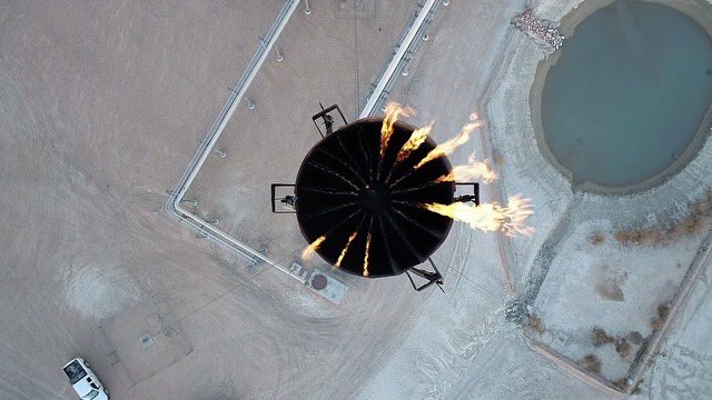 Ever wonder what the top of a flare tip looks like… drone footage of the top of our gas plant flare tip