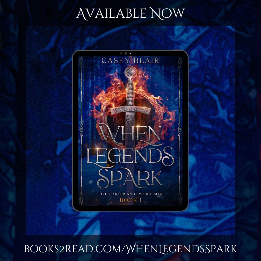 SURPRISE BOOK!! 😂

My spicy winter fantasy romance WHEN LEGENDS SPARK is now out!🎉🎉

When a firestarter of unmatched power crashes into the life of the most legendary swordsman alive, the sparks that ignite between them will change everything... ❄️🔥💖

books2read.com/whenlegendsspa…