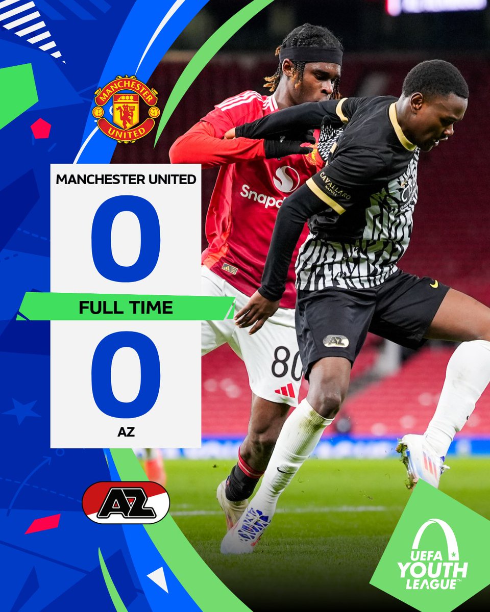 💪 𝐎𝐮𝐫 𝐄𝐮𝐫𝐨𝐩𝐞𝐚𝐧 𝐣𝐨𝐮𝐫𝐧𝐞𝐲 𝐜𝐨𝐧𝐭𝐢𝐧𝐮𝐞𝐬!

✅ AZ Onder 19 plaatst zich voor de volgende ronde van de UEFA Youth League nadat Manchester United over twee duels met 2-1 is verslagen.

#AZO19 #UYL #munaz #TheFutureIsOurs