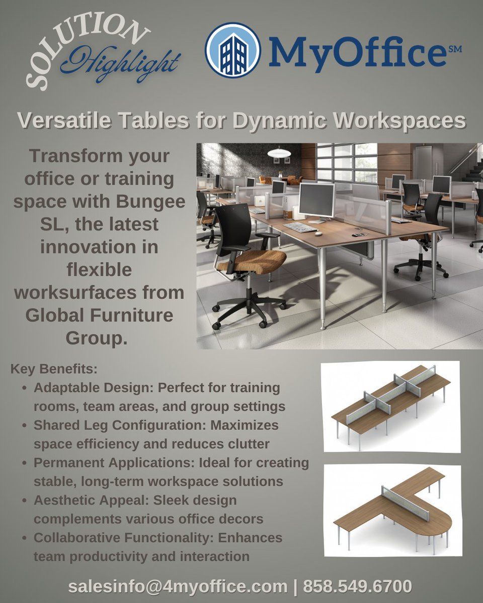 Transform your office or training space with Bungee SL, the latest innovation in flexible worksurfaces. Whether you're conducting training sessions, facilitating team meetings, or setting up collaborative workstations, these flexible worksurfaces provide the perfect foundation.