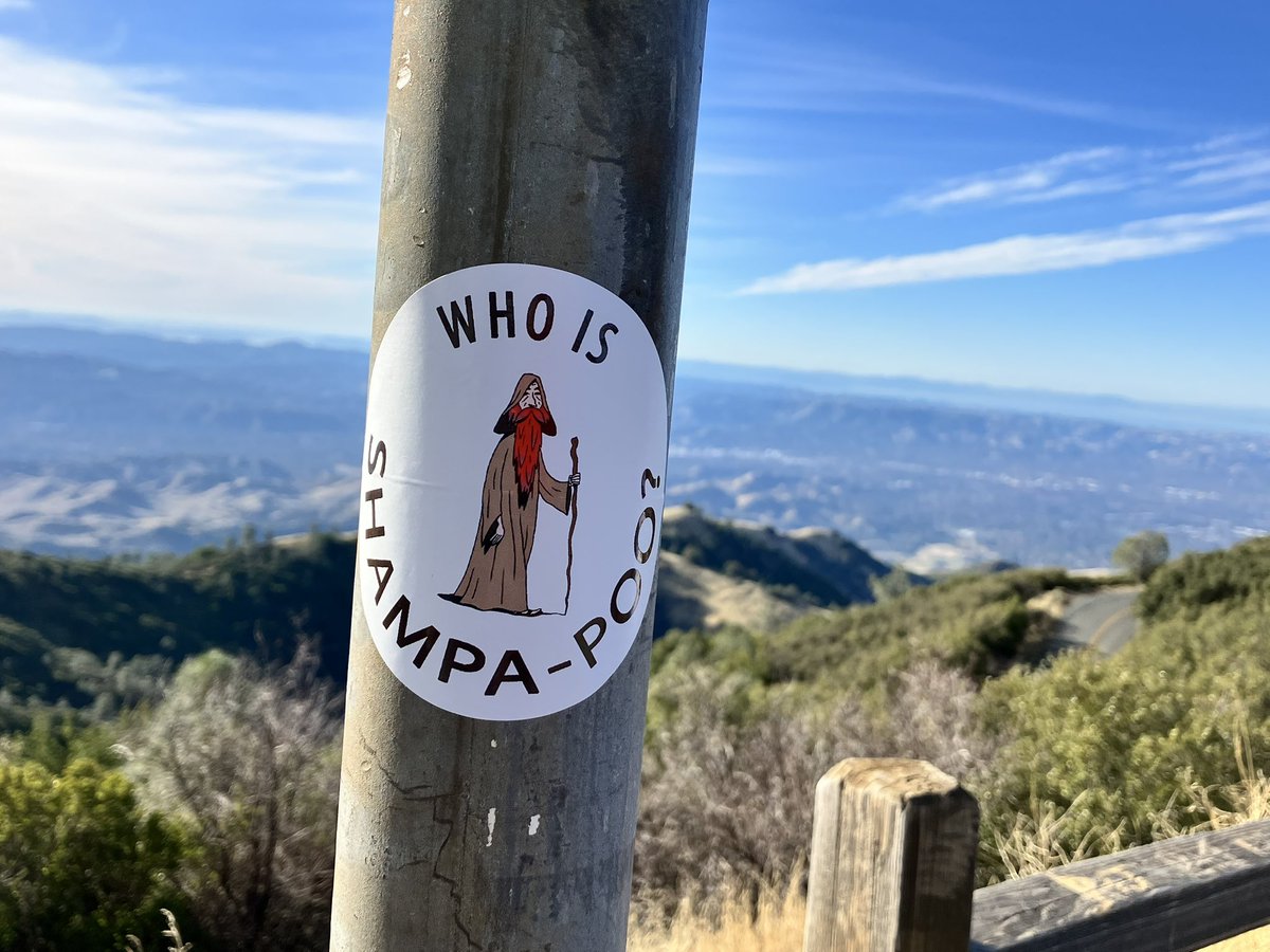 ShampaPoo's tweet photo. People on top of Mt Diablo wanna know #whoIsShampapoo Also what the hell is X? Shampa-never have prophecy about stupid name change. https://t.co/aThVErJHKo