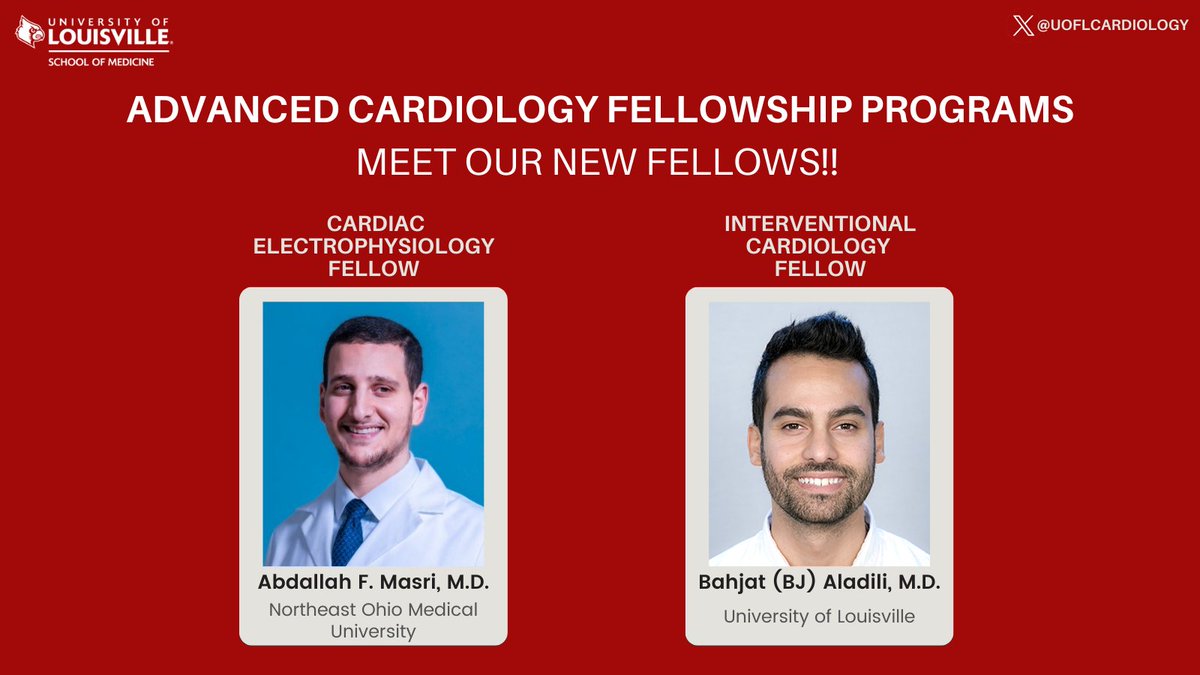 UofL Cardiology (@uoflcardiology) on Twitter photo Congratulations to our new advanced #cardiology training fellows.🫀🩺 Looking forward to seeing you all shine!!! 🌟 #fellowship #match2025 #CCEP #interventionalcardiology <a href="/DineshKalra/">Dinesh Kalra, MD</a> <a href="/cardio10s/">Kim Williams</a> <a href="/UofLMedicine/">UofL Medicine</a> <a href="/uofl/">University of Louisville</a> Congratulations to our new advanced #cardiology training fellows.🫀🩺 Looking forward to seeing you all shine!!! 🌟 #fellowship #match2025 #CCEP #interventionalcardiology <a href="/DineshKalra/">Dinesh Kalra, MD</a> <a href="/cardio10s/">Kim Williams</a> <a href="/UofLMedicine/">UofL Medicine</a> <a href="/uofl/">University of Louisville</a>