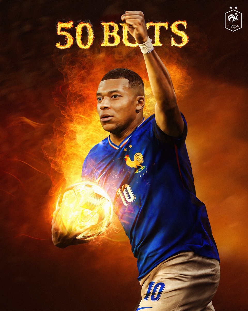 Kylian Mbappé a marqué son 5️⃣0️⃣ème but en Ligue des Champions ! 🔥

À 25 ans et 356 jours, il devient le 2ème plus jeune joueur à atteindre ce total (derrière Messi à 24 ans et 284 jours) ! 

#FiersdetreBleus