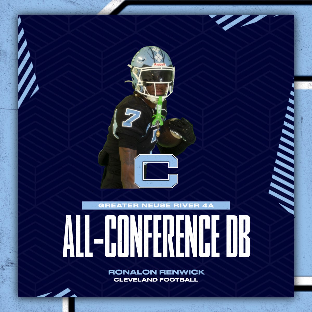cvhsftbl's tweet photo. All-Conference DB @RonalonRenwick 
71 Tackles, 2 INTs, 2 defensive TDs https://t.co/eNxkPDTnl4