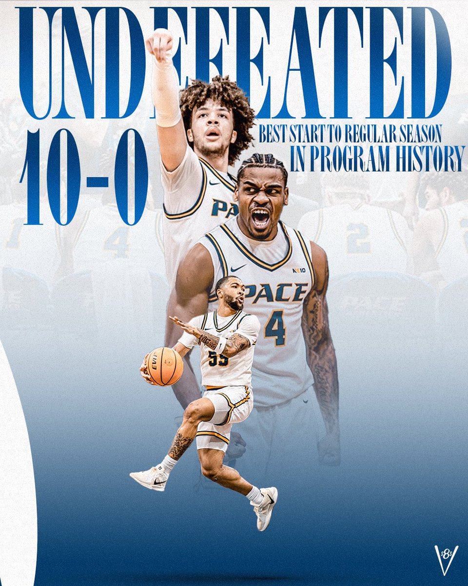 Setters 🏀🔥

The <a href="/PaceMBB/">Pace Men's BBALL</a> has done it again! 💪 
With a historic 10-0 start to the regular season, they’ve achieved the BEST start in program history! 🎉

Huge congratulations to the team 🙌 #GoSetters