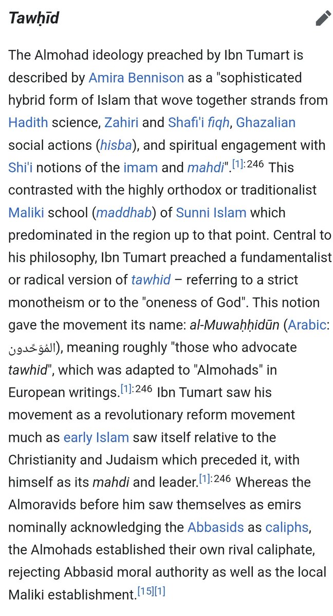 HistoryDynamic's tweet photo. Almohad doctrine of Tawhid https://t.co/FaY8z2WFG9