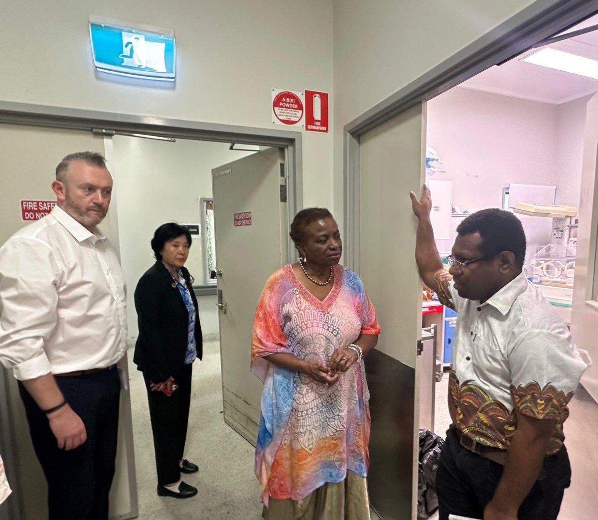PioSmith_UN's tweet photo. In #Nauru, I joined @Atayeshe to see the vital frontline care at the island’s maternity ward, launch the GBV Clinical Guideline & meet H.E. President David Adeang and Minister Charmaine Eraidinomo Scotty to discuss advancing health + safety for women and girls.

@UNFPA stands with Pacific communities to build a sustainable + equitable future for all.