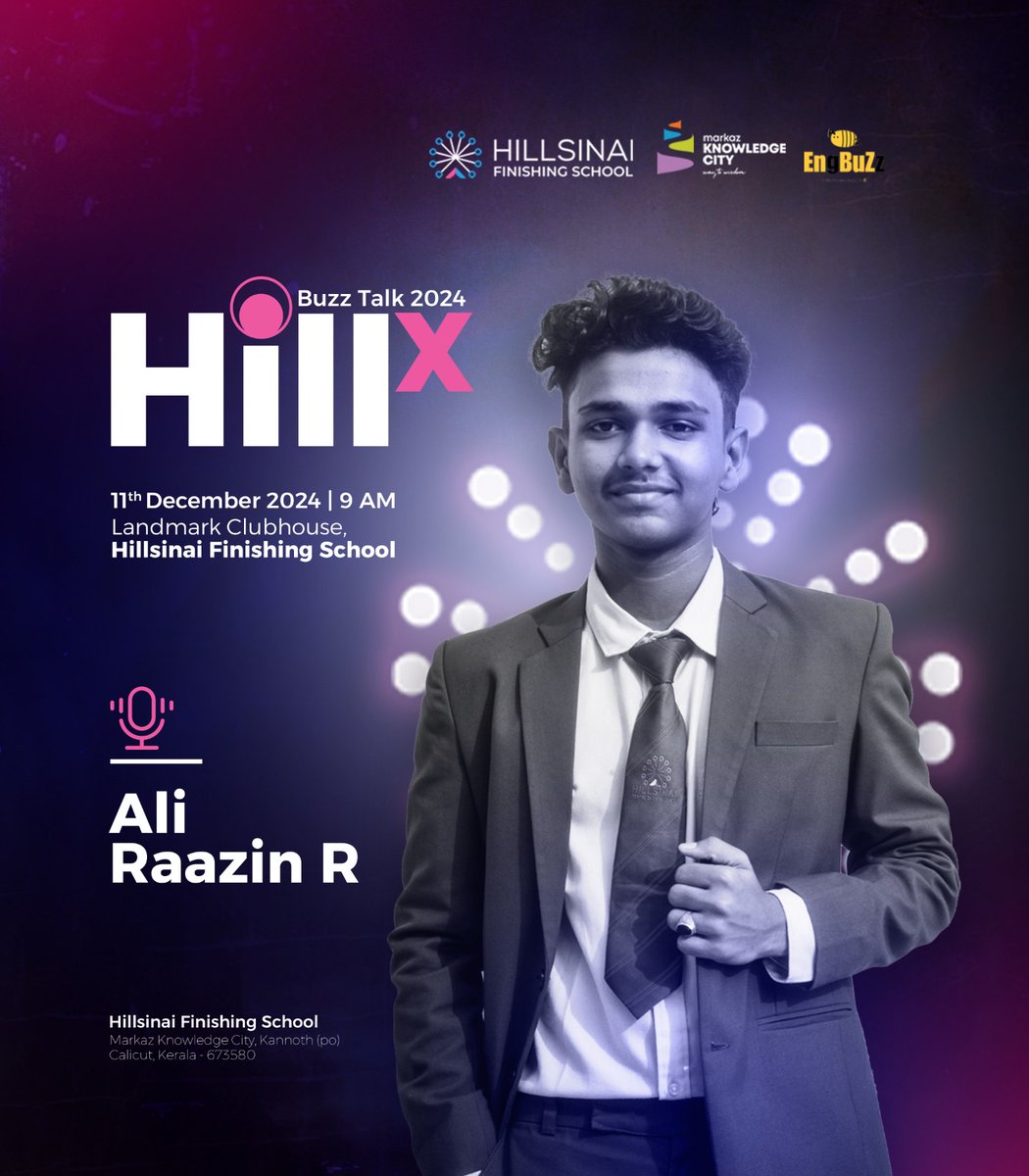EngbuzzIndia's tweet photo. Meet Our speakers!!
#HILLxBuzzTalk #EngBuzzIndia #BuzzTalk2024 #InspiringVoices #YouthEmpowerment #PublicSpeaking #StudentLeadership #IdeasThatMatter #HillsinaiBuzz https://t.co/E1D00wzFAN