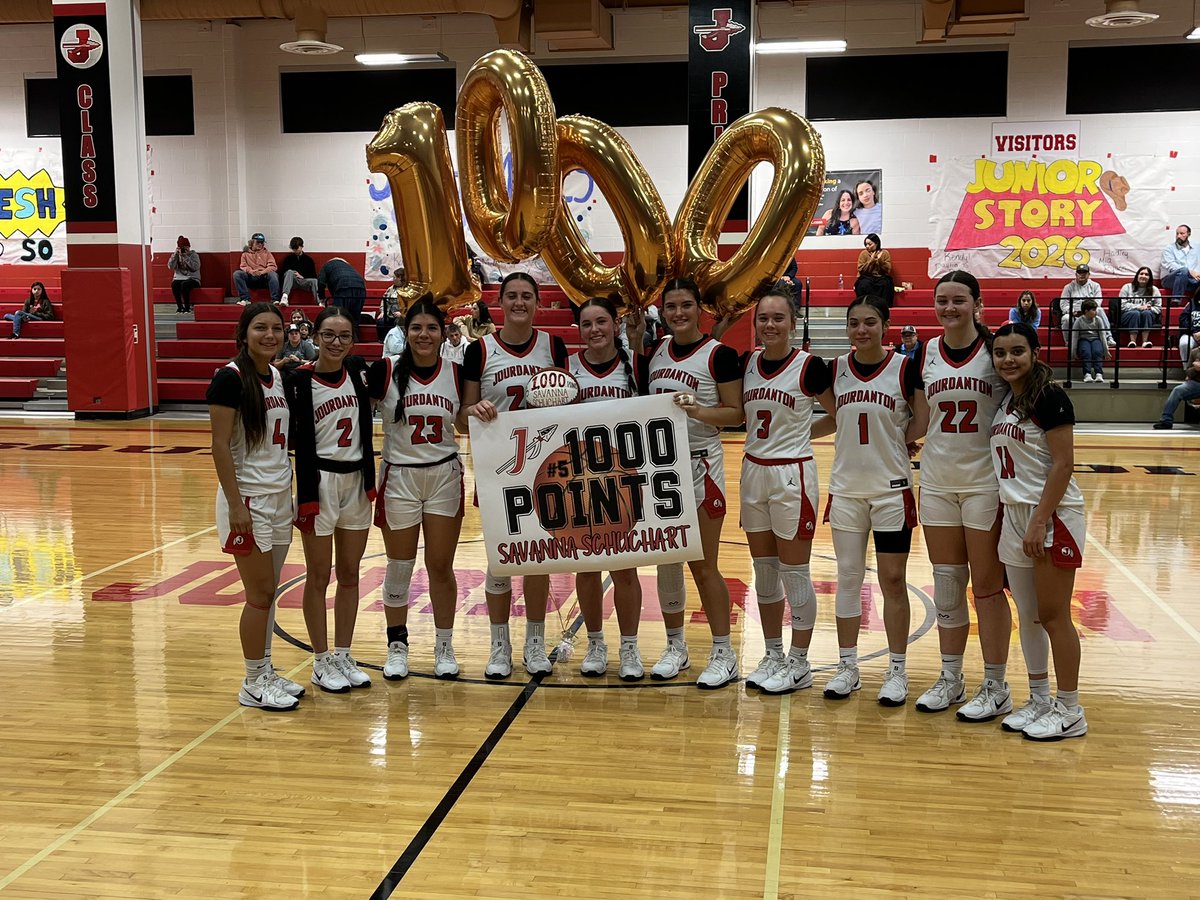 After tonights BIG win over Hondo, we had the opportunity to celebrate our very own Savanna Schuchart!! She hit the 1,000 point milestone, &amp; the season is still young...&amp; she is only a JUNIOR! We can't wait to see what the future holds for this tremendous athlete!! Congrats Sav!!