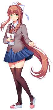 Cammy_ddlc's tweet image. In the main game MC was a better friend to the girls than Monika.