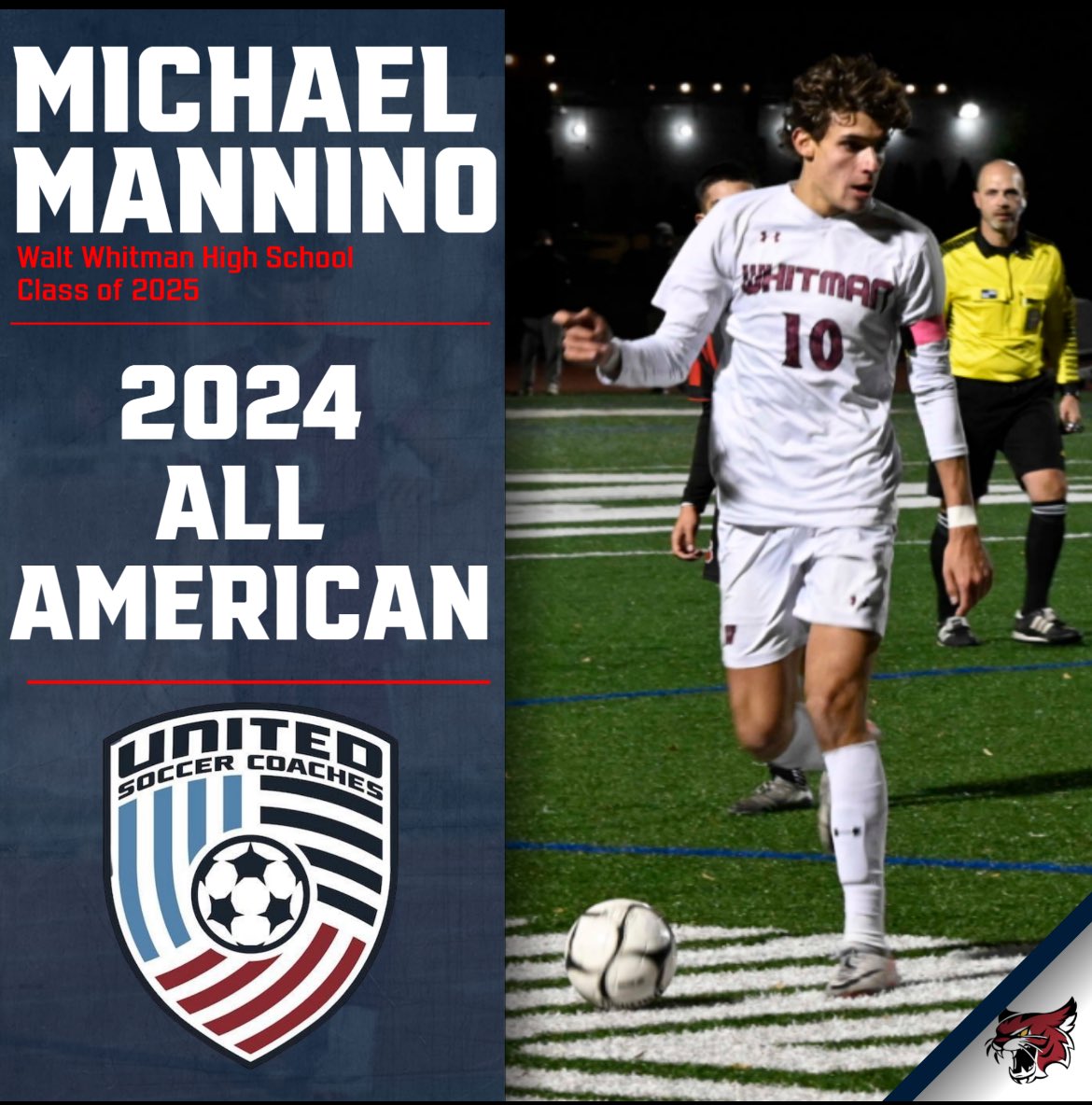 ⁦<a href="/WWHSSprts/">Walt Whitman HS Sports</a>⁩ ⁦<a href="/WaltWhitmanAD/">Walt Whitman AD</a>⁩ ⁦<a href="/michaelmannino0/">Michael Mannino</a>⁩ <a href="/SectXISuffolk/">SectionXI</a>⁩ Amazing career by an amazing young man.  This after an All Region season in 2023.  Tremendous career with Walt Whitman Soccer.