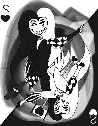 SynCity94's tweet photo. There a customizable jester avi on vrchat that me and my friends found the creator @Mikequeen123 made it and ever sense my artist brain made drawing ideas the ones with the red jester demon are my own ideas the 2 hearts card is for my vrc sister hope ya like it https://t.co/FimIenepU5