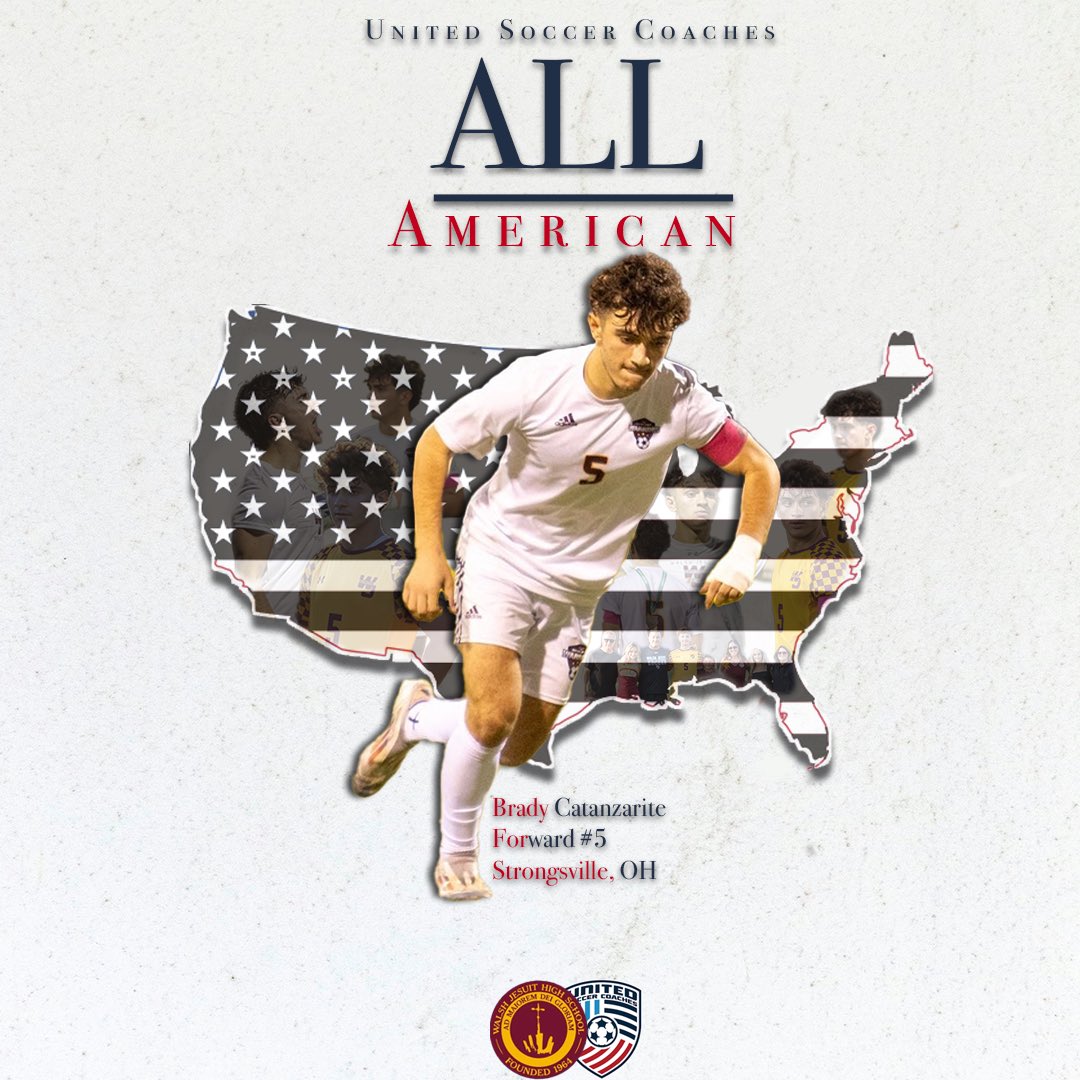Walsh Jesuit Mens Soccer (@wjsoccer) on Twitter photo HUGE congrats Senior Brady Catanzarite named All American by <a href="/UnitedCoaches/">United Soccer Coaches</a>
*4x All District
*2x Captain
*Conference Offensive Player of Year
*District Player of Year
*District Offensive Player of Year
*3x All Conference
*WJ All Time leading scorer
*WJ All Time Leader- Assists HUGE congrats Senior Brady Catanzarite named All American by <a href="/UnitedCoaches/">United Soccer Coaches</a>
*4x All District
*2x Captain
*Conference Offensive Player of Year
*District Player of Year
*District Offensive Player of Year
*3x All Conference
*WJ All Time leading scorer
*WJ All Time Leader- Assists