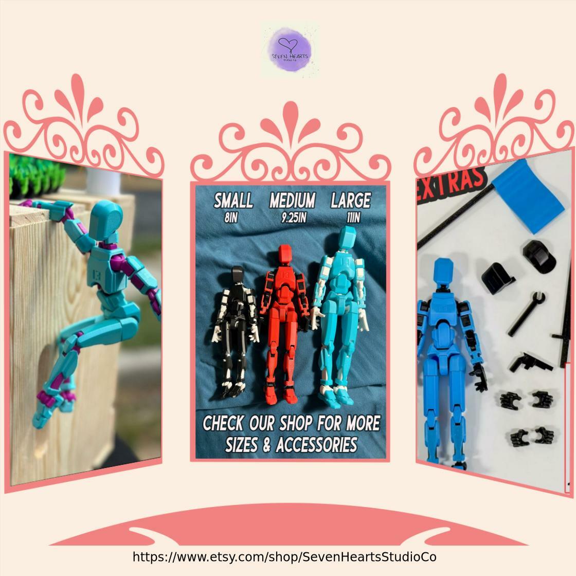 SevenHeartsSCo's tweet image. #PoseableDummy #ArticulatedFigure Small Dummy 13 (8" Inches) - Larger &amp;amp; Sturdier Articulated Action Figure - Custom Colors/Accessories
$10.00
Get here etsy.com/listing/182363…