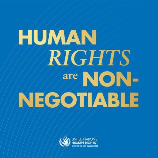 All human beings are born free and equal in dignity and rights.

Human rights belong to all of us —regardless of nationality, gender, income or any other status, ensuring equality, dignity and freedom for everyone.

They are non-negotiable.

#OurRightsOurFuture #HumanRightsDay